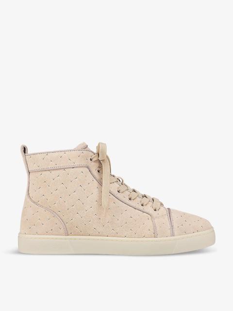 Christian Louboutin Orlato Flat round-toe leather high-top trainers