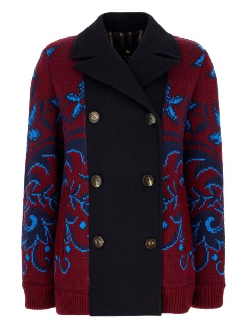 Etro double-breasted floral cardigan