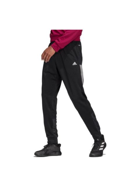 Men's adidas Side Printing Lacing Bundle Feet Sports Pants/Trousers/Joggers Black GK5774