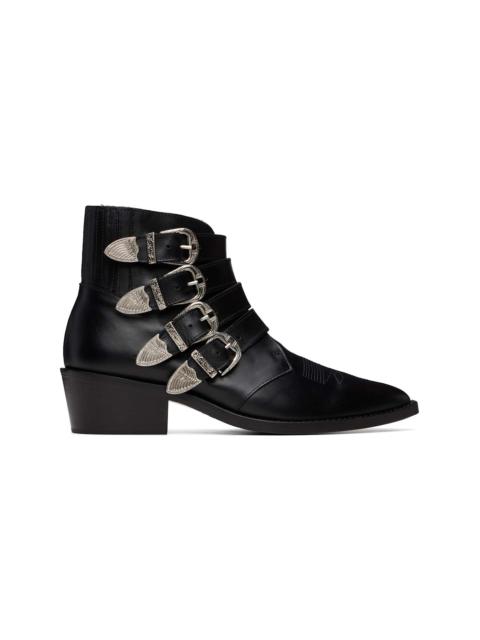 TOGA VIRILIS Black 4 Metal Cowboy Boots
