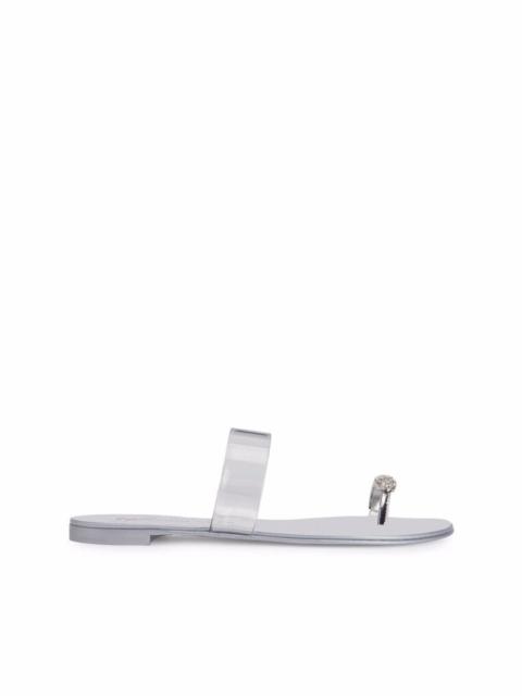 Giuseppe Zanotti Ring Ghost metallic-finish flat sandals