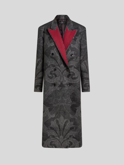 WOOL JACQUARD COAT