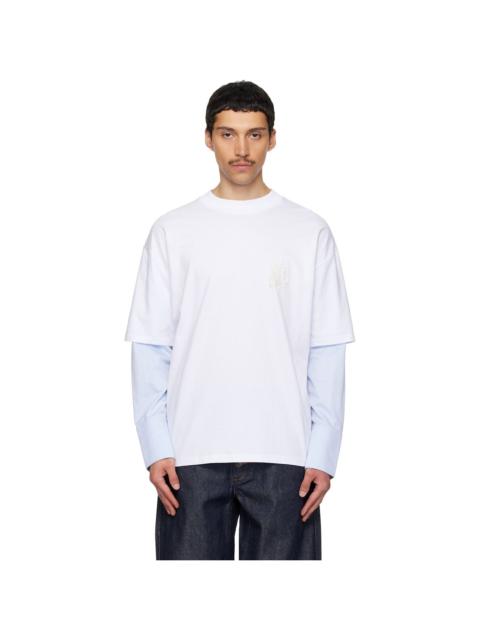 EGONLAB White Sculpted Cotton Shirt T-shirt