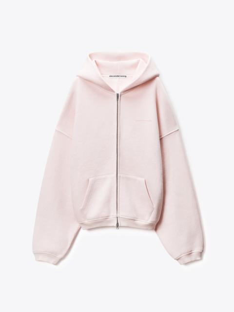 Alexander Wang crystal hotfix zip-up hoodie