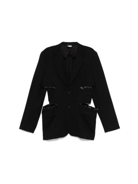 Comme des Garçons Homme Plus cut out-detailed blazer