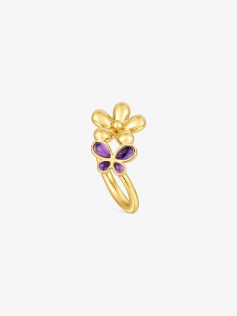 TOUS Ring with 18K gold vermeil and amethyst Daisy