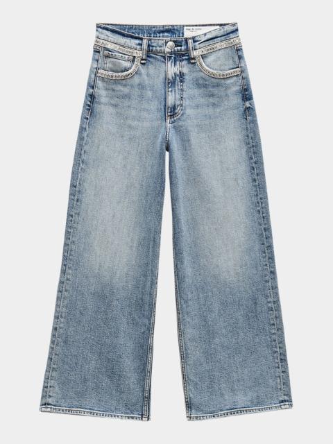 rag & bone Andi Embellished Wide Ankle Jeans