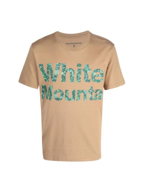 White Mountaineering forest logo-print cotton T-shirt