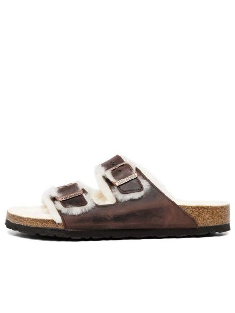 BIRKENSTOCK Birkenstock Arizona Shearling Oiled Leather 'Habana' 1021065