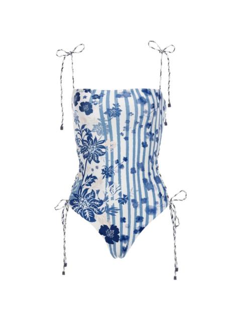 Agua by Agua Bendita Posh Batik reversible one-piece swimsuit