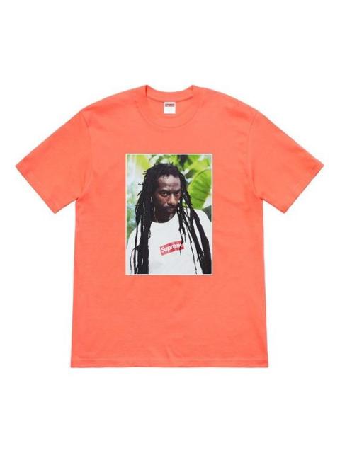 Supreme Supreme SS19 Buju Banton Tee Reggae Character Printing Short Sleeve Unisex Orange SUP-SS19-10476