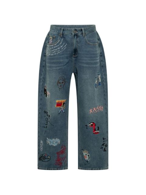 KidSuper embroidery jeans
