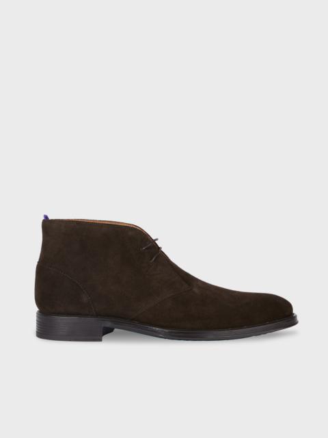 Paul Smith Dark Brown Suede 'Wilbur' Boots