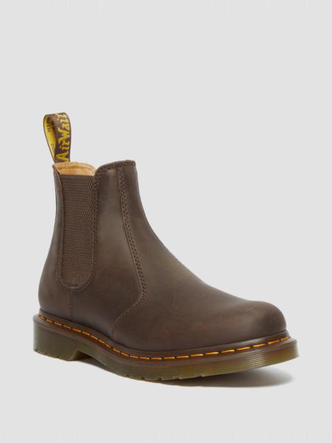 Dr. Martens 2976 Yellow Stitch Crazy Horse Leather Chelsea Boots