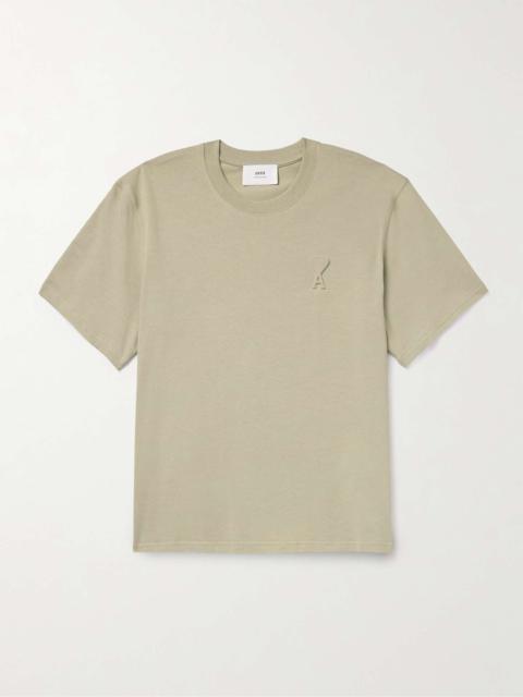 AMI Paris Logo-Embossed Cotton-Jersey T-Shirt