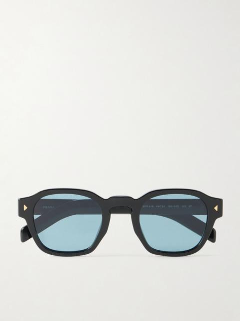 Prada Round-Frame Acetate Sunglasses Black