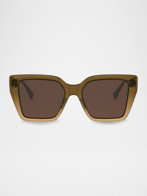 FENDI FF Diamonds Square Acetate Sunglasses