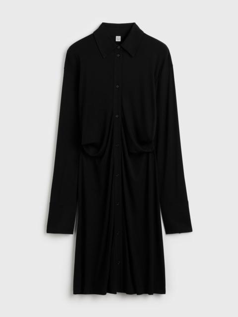 TOTEME Slouch jersey shirtdress black