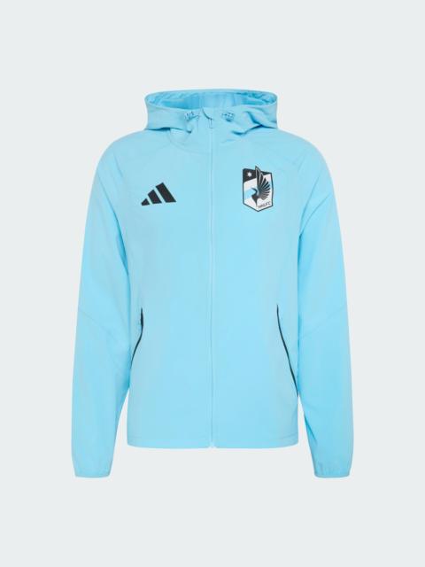 adidas Minnesota United FC Tiro Travel Full Zip Windbreaker