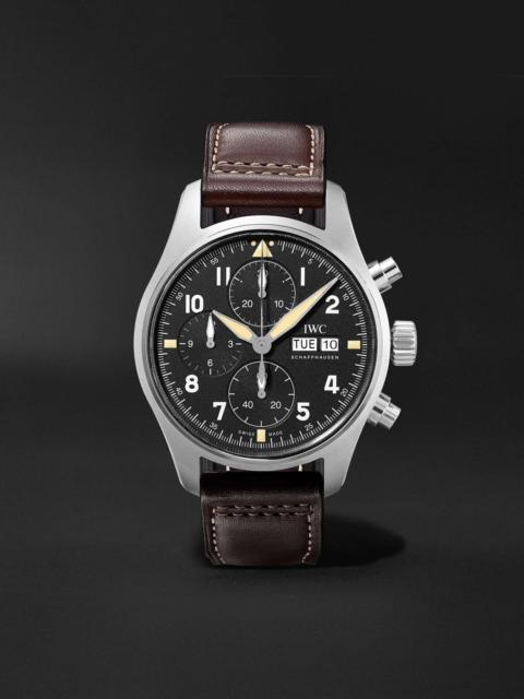 Pilot's Spitfire Automatic Chronograph 41mm Stainless Steel and Leather Watch, Ref. No. IW387903