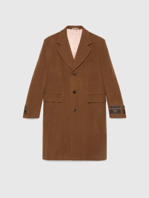GUCCI Wool coat with Gucci label