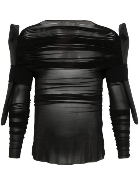 Rick Owens draped-detailing T-shirt