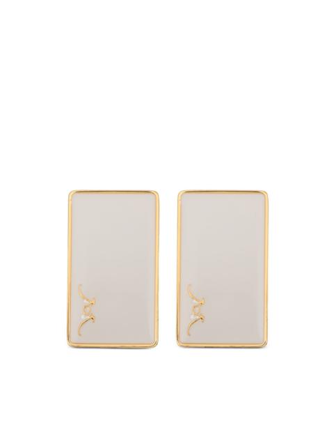 ROWEN ROSE rectangular earrings