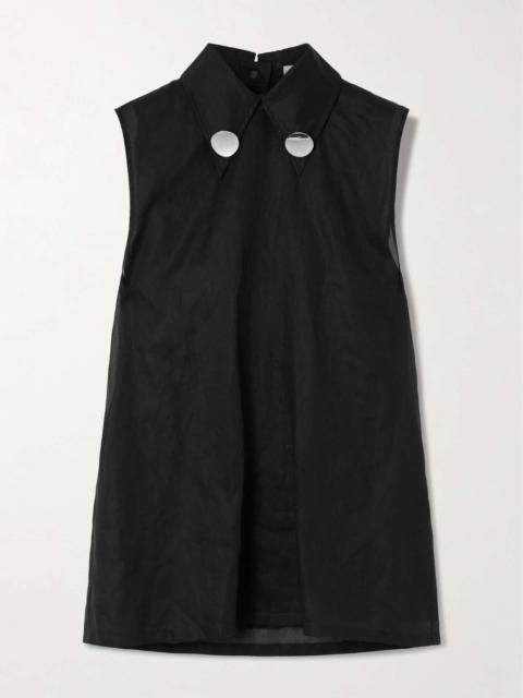 Jil Sander Sleeveless cotton-voile top