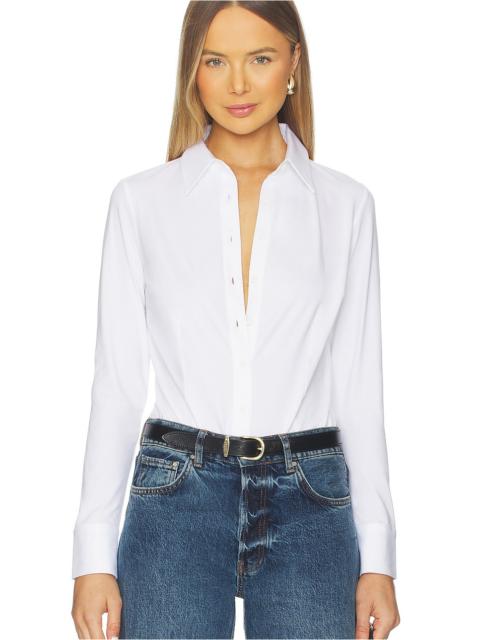 commando Cotton Stretch Button Down Bodysuit