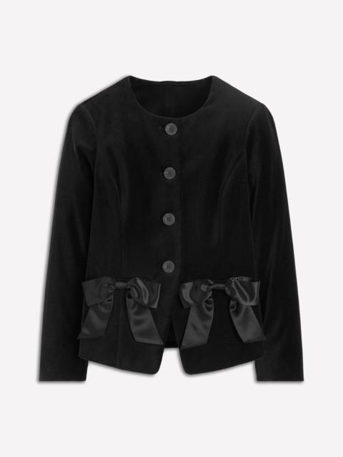 BODEN Hampstead Velvet Blazer-Black