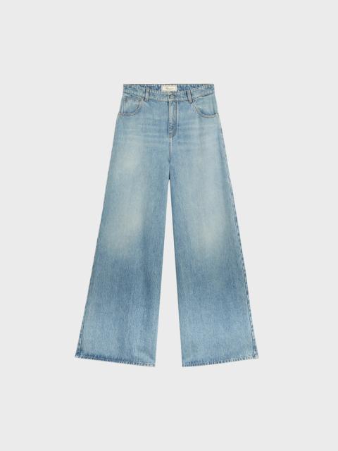 Blumarine STONE-WASHED SUPERWIDE-LEG DENIM JEANS