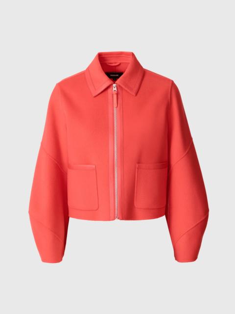 MACKAGE SOLANA-Z Double-Face Wool balloon sleeved short jacket