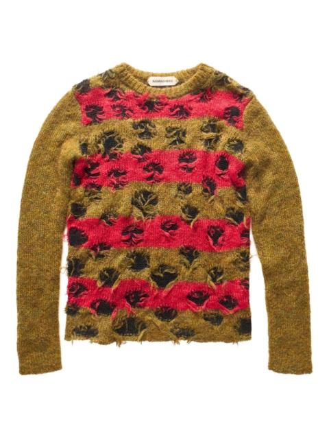 NAMACHEKO Double Layer Intarsia "Green" sweater