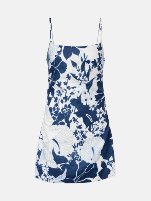 SIR. Paradiso floral linen minidress