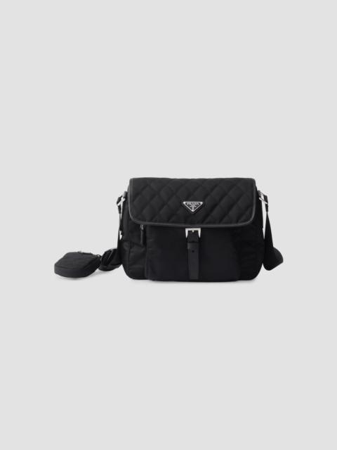 Prada Women's Medium Quilted Nylon Shoulder Bag - Black