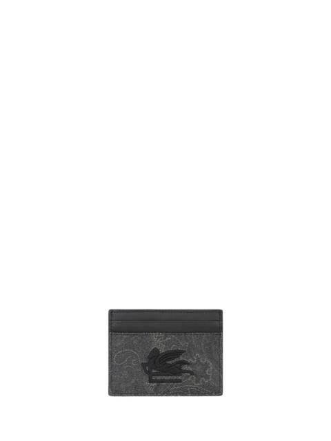 Etro PAISLEY CARD HOLDER WITH PEGASO DETAIL