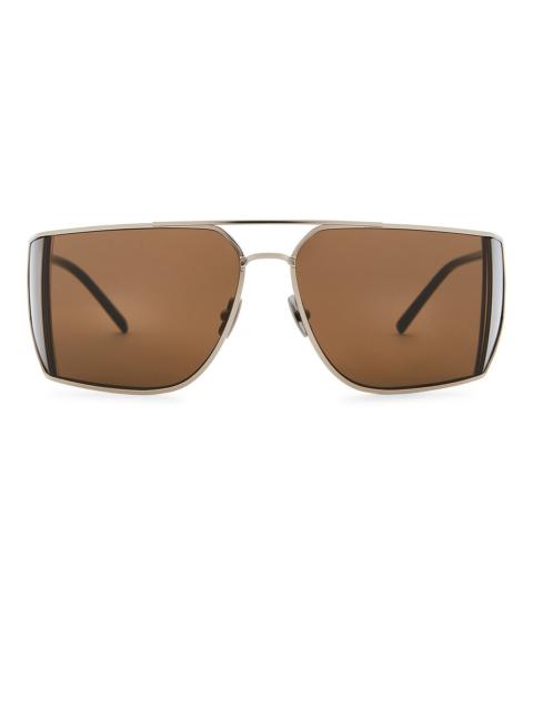 SAINT LAURENT Metal Rectangular Sunglasses