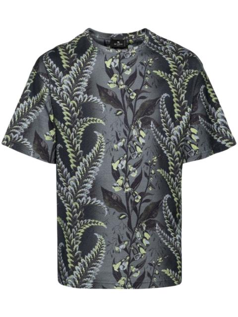 Etro floral-print silk T-shirt