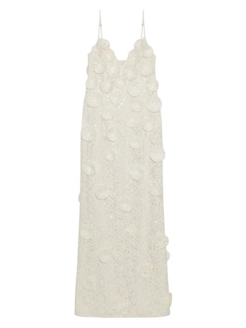 SIMKHAI Women's Maven Floral-Appliqué Sequined Lace Gown - White