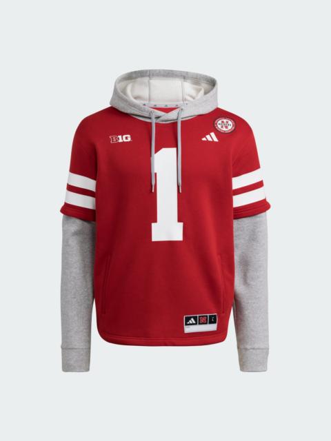 adidas Nebraska Cornhuskers Football Jersey Hoodie