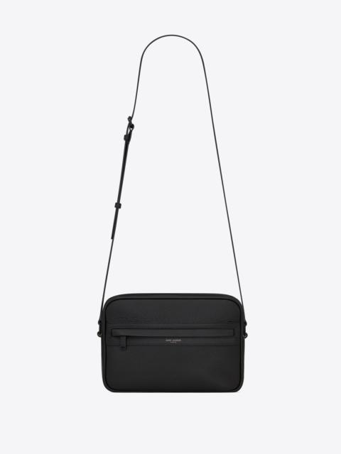 SAINT LAURENT camp camera bag in grained leather