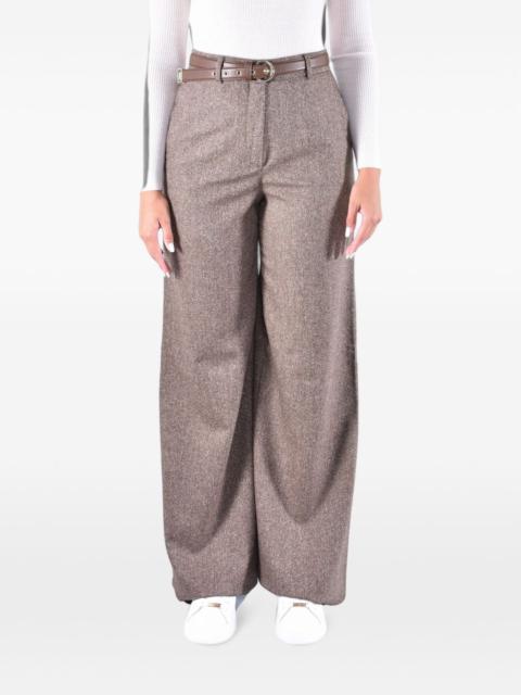 Max Mara bouclé-motif belted trousers
