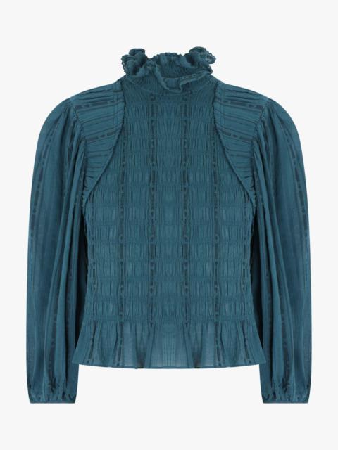 IDRIS COTTON TOP | TEAL