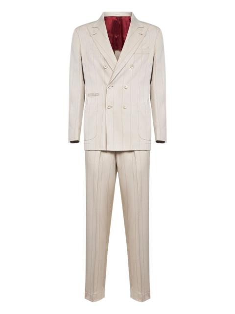 Brunello Cucinelli peak-lapel striped suit