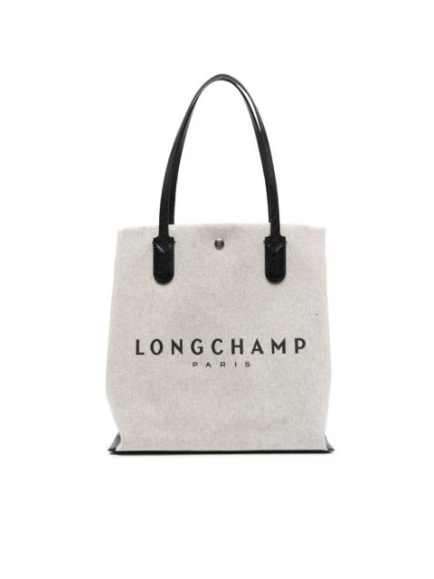 logo-print canvas tote