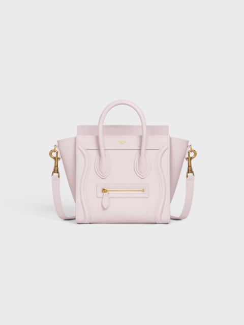 CELINE Nano Luggage bag in drummed calfskin