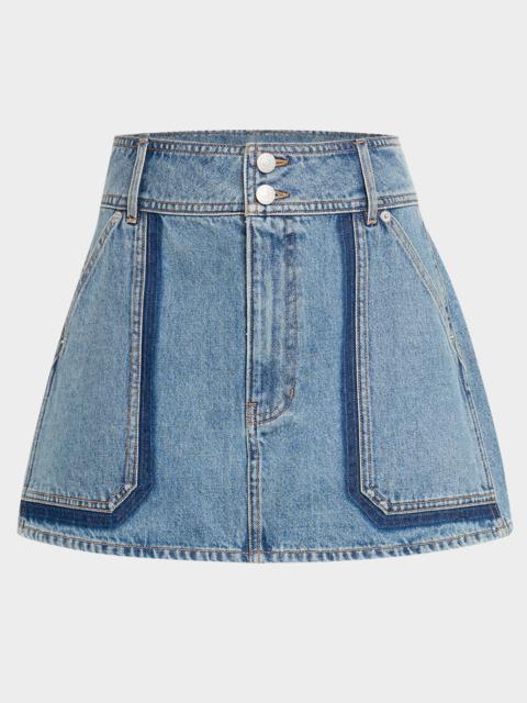 VERONICA BEARD Vilma Denim Mini Skirt