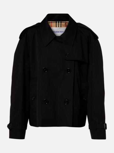 Burberry Cropped cotton gabardine trench coat