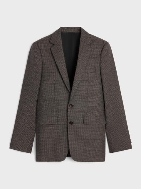 CELINE classic jacket IN MICRO HOUNDSTOOTH WOOL