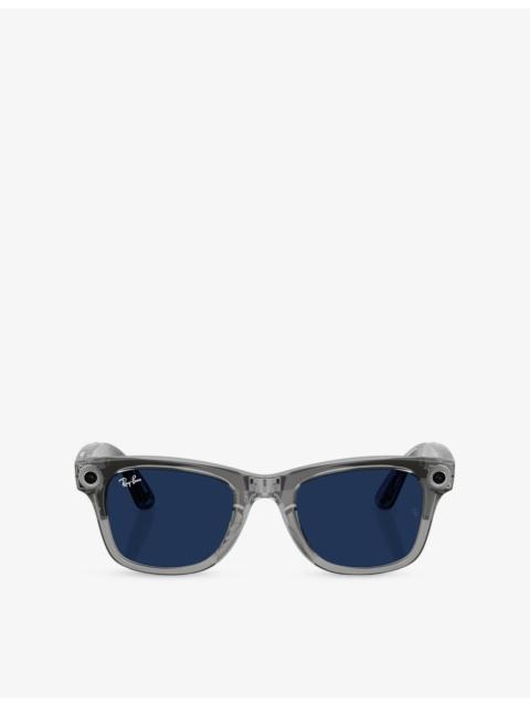 Ray-Ban RW4012 Wayfarer Polarised Square-Frame Injected Meta AI Glasses